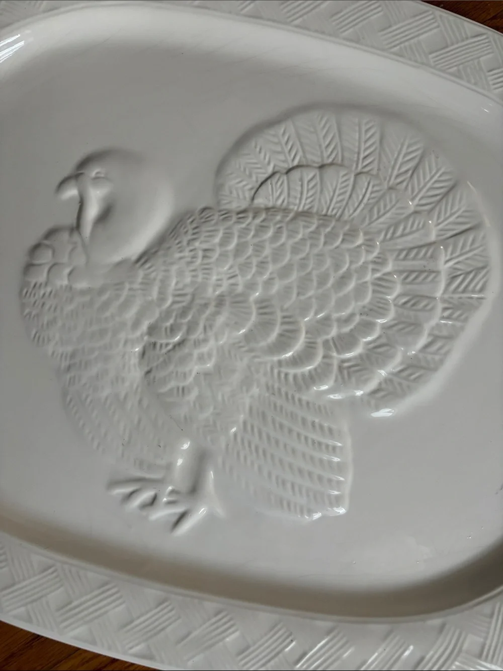 Martha Stewart White Ceramic Turkey Serving Platter